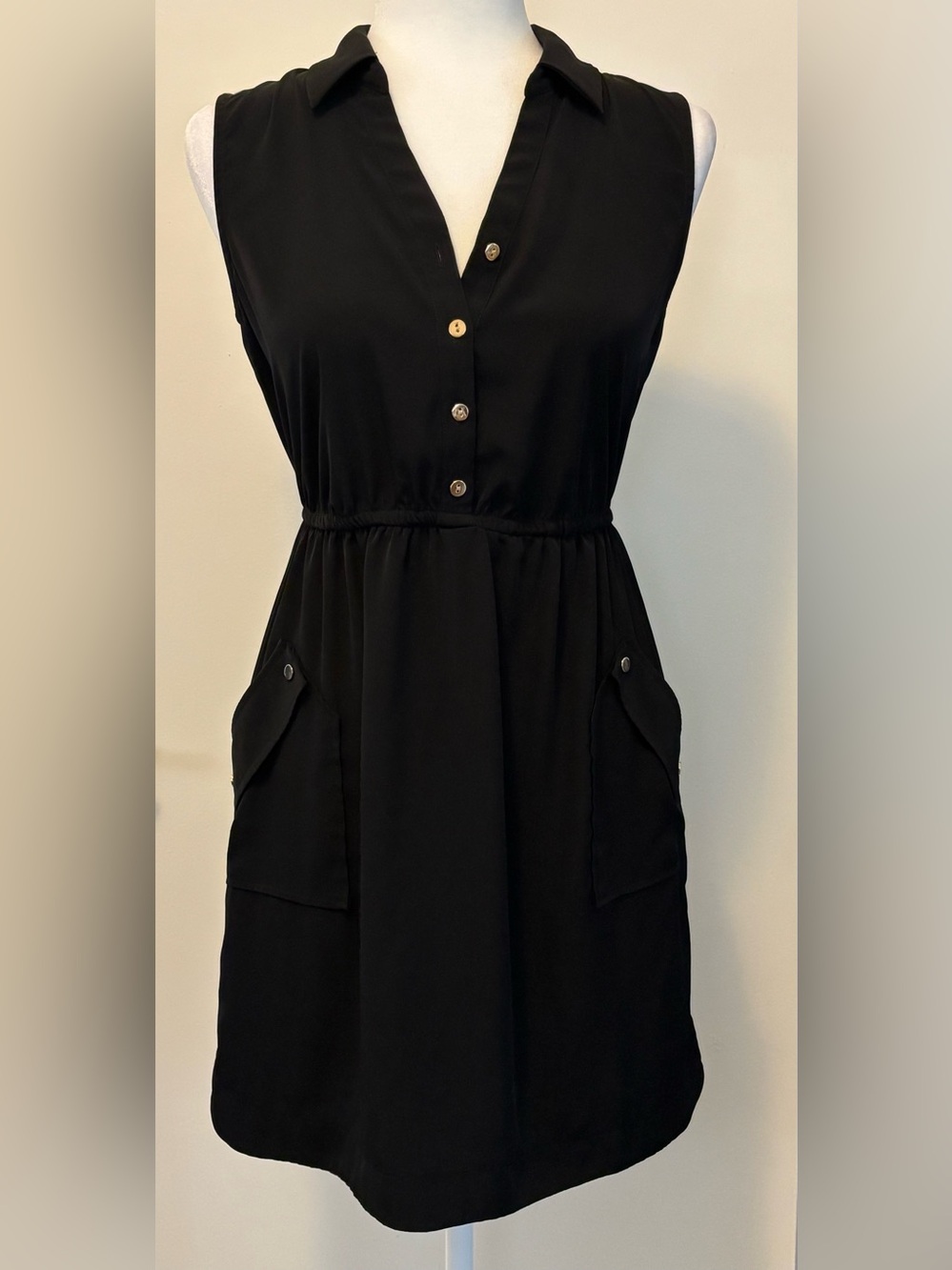 Alfani Sleeveless Button-Front Pocket Dress
